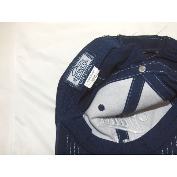 Miller High Life Beer Hat Pinstripes Pink Showing through Distressed Look NEW - Picture 4 of 6